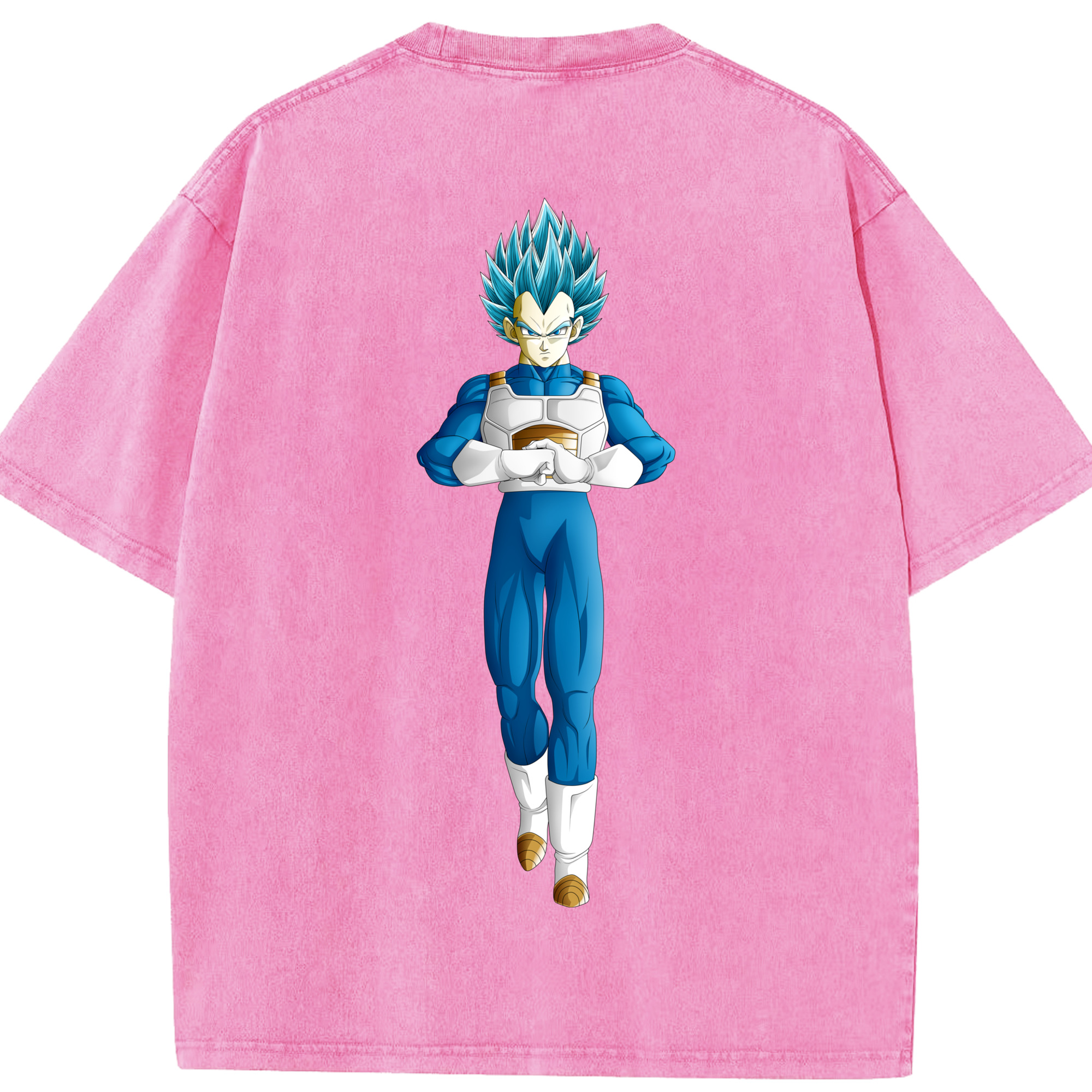 （画像用） ドラゴンボール ベジータ四世（Bejīta Yonsei）DRAGON BALL Vegeta IV 綿100% ヴィンテージ風 半袖Tシャツ（背面プリント）